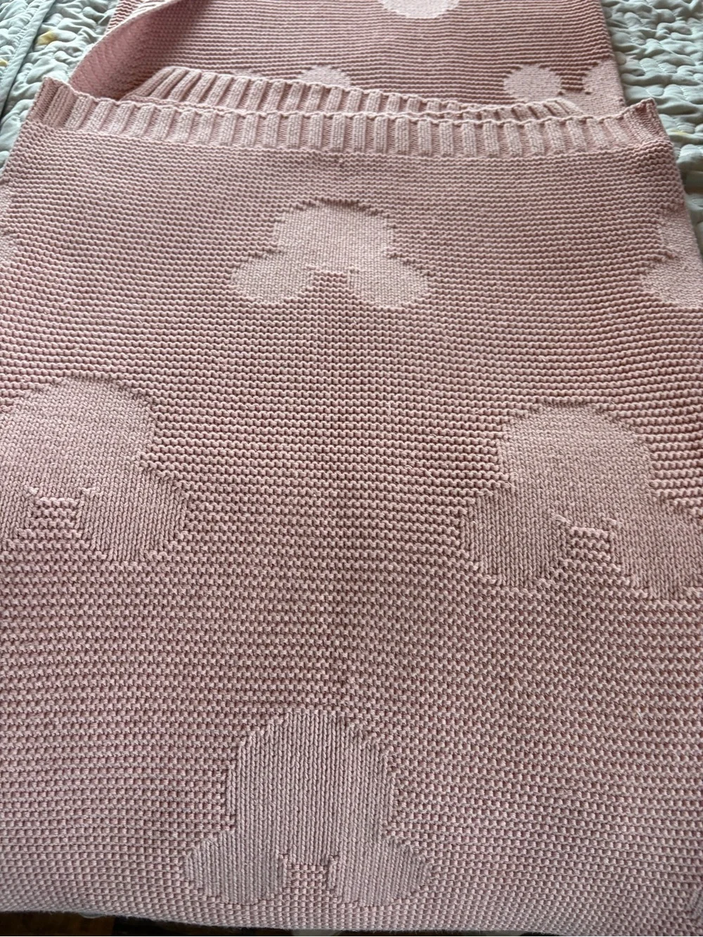 Disney Pink Mickey Mouse Knit Throw Blanket
